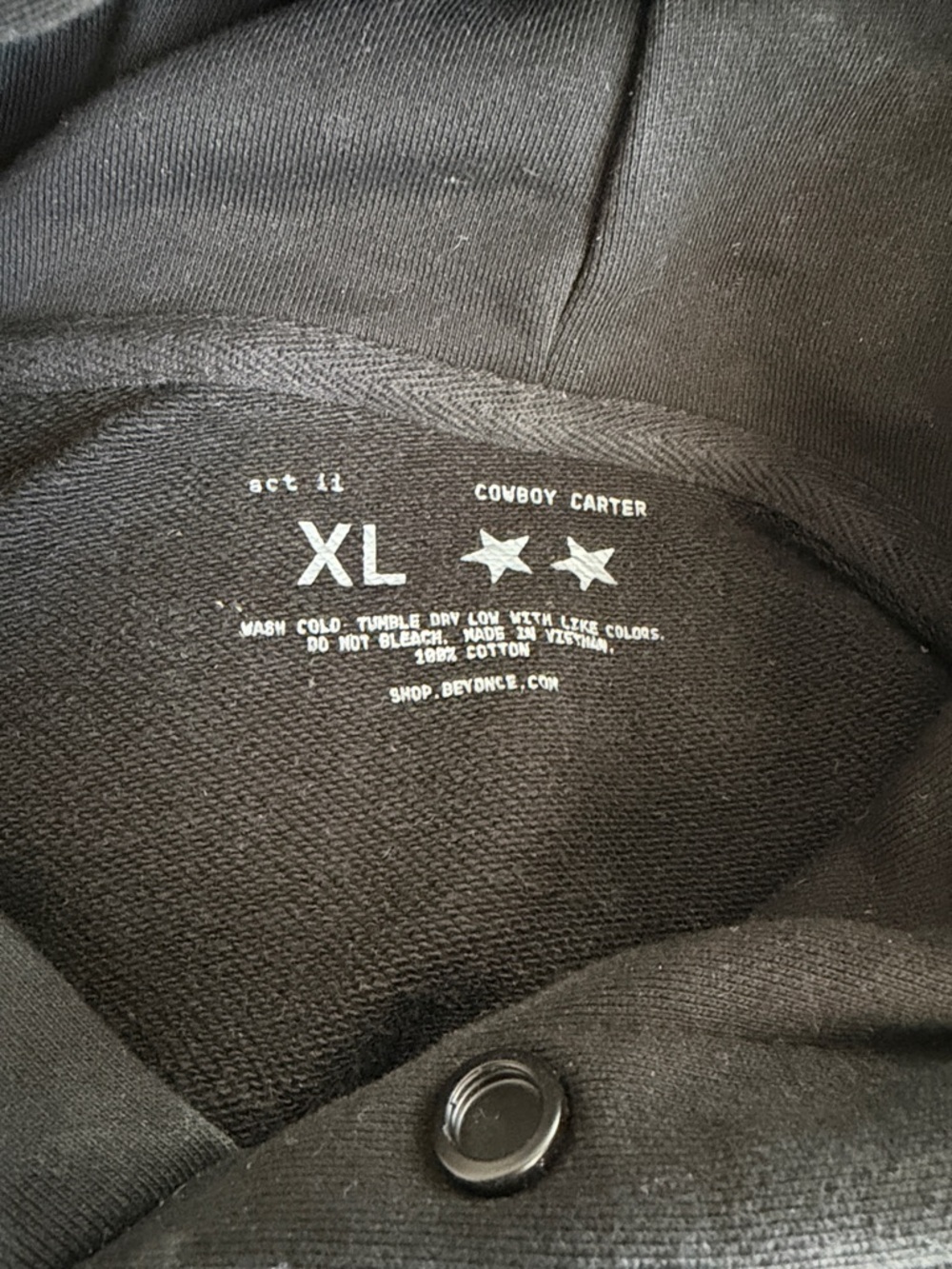 Cowboy Carter Beyonce XL Black Hoodie - Picture 3 of 3